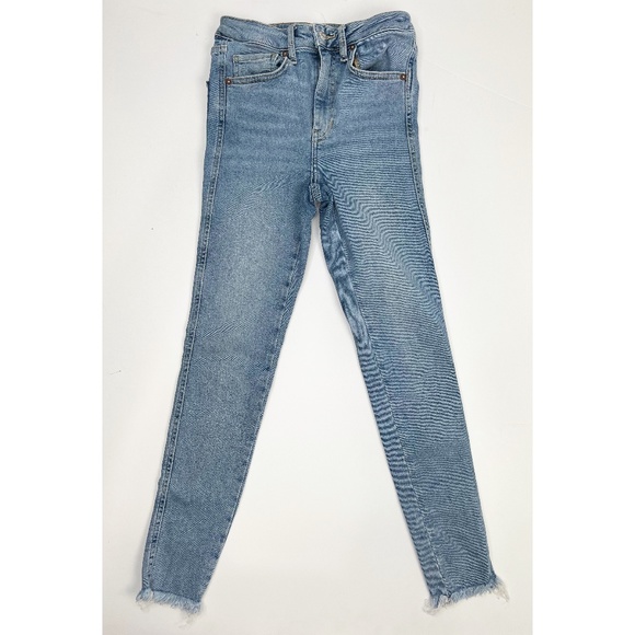 Free People Denim - We The Free People Raw High Rise Jegging Cotton Stretch Raw Hem Jeans Sierra 27